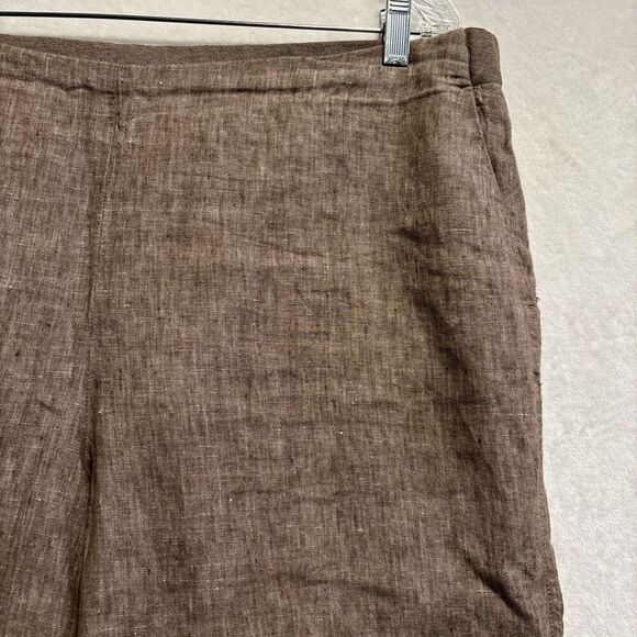 J.Jill Love Linen Women's Beechnut Slim Leg Ankle Pull On Pants Size XL Petite - Picture 3 of 16